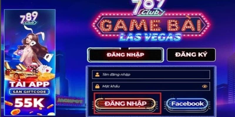 Đăng nhập 789Club trên ứng dụng web