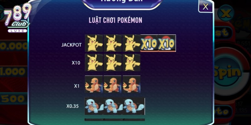 Mỗi Pokemon sẽ mang lại một phần thưởng khác nhau