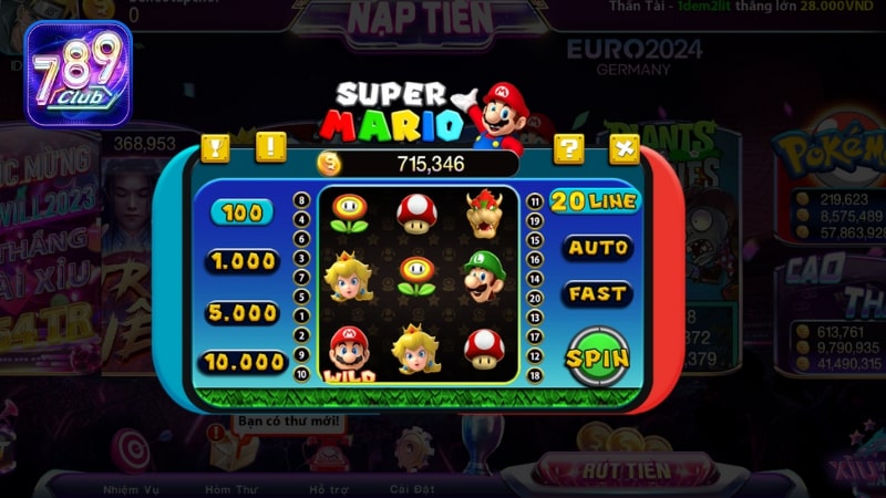 Super Mario cổ điển và các yếu tố cá cược độc đáo