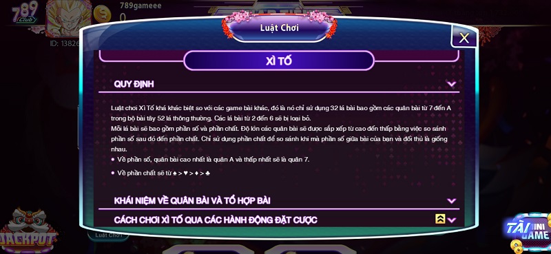 Các tình huống trong Xì Tố 789Club